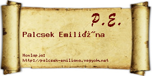 Palcsek Emiliána névjegykártya